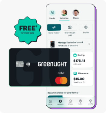 Greenlight money app and debit card Free for Members
